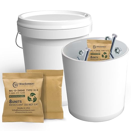 Wisesorb Kraft Clay Desiccants Packs for Safe, 264 Gram 35 Packs Dehumidifier for Gun Safe, Military Grade Moisture Absorbers, Conforms to MIL-D-3464E Type I & II Absorbents