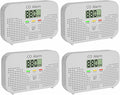 Carbon Monoxide Detector Powered by AA Battery (not Included),CO Monitoring Alarm with LCD Display Screen, Used for Home Basement Kitchen, Hotel Garage, Bedroom, Living Room Voice Alarm 4 Pack