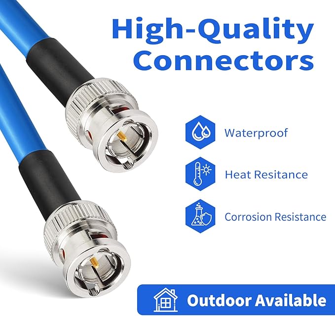 Superbat 3G 6G SDI Cable 250ft Belden 1694A BNC Cable 75 Ohm Supports HD-SDI/3G-SDI/6G-SDI/4K/8K Video Camera CCTV System, Precision SDI Cord