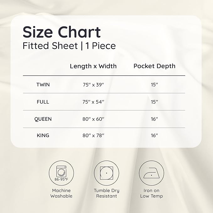 Bambaw 100% Viscose Derived from Bamboo Fitted Sheet Twin Size, 15’’ Deep Pocket Twin Fitted Sheet Only with Corner Straps, Cooling & Soft (Sea Glass)