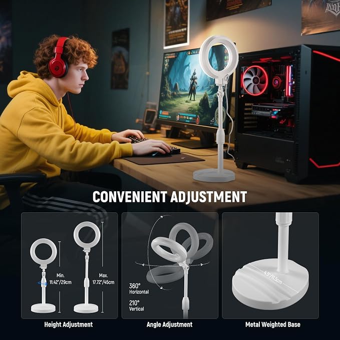 NEEWER BASICS 5"/13cm Desk Ring Light - Image 7