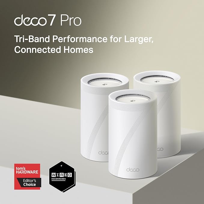 TP-Link Deco 7 Pro BE14000 Tri-Band Wi-Fi 7 Whole Home Mesh System | 8-Stream - Image 2