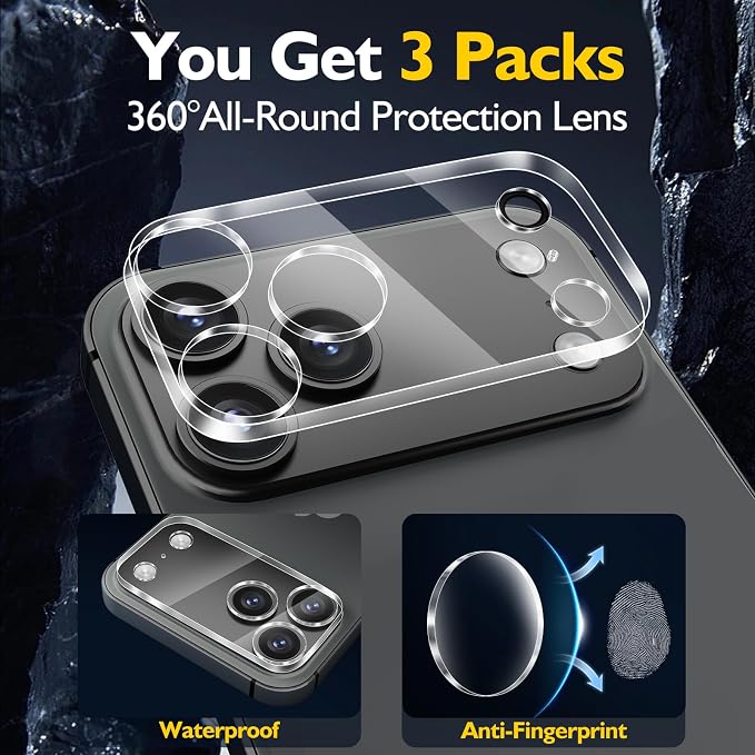 3PCS Rear Back Camera Lens Protector Tempered Glass - Image 3