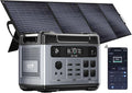 OUKITEL P2001 Plus 2400W Solar Generator with 200W Solar Panel, 2048Wh Solar Power Station with 4 AC Outlets(5000W Peak), 1.5H Full Charging, APP Control Battery Backup for Home, Camping & RVs