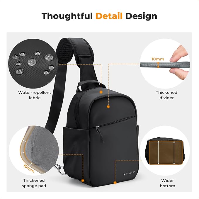 K&F CONCEPT Small Camera Bag for Photographer, Camera Sling Crossbody bag for - Image 4