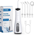 KAMEX Cordless Water Dental Flosser for Teeth Cleaning: Portable Oral Irrigator with 300ML Tank, 4 Cleaning Modes, Rechargeable IPX7 Waterproof Travel Water Flosser for Sensitive Gums, Braces