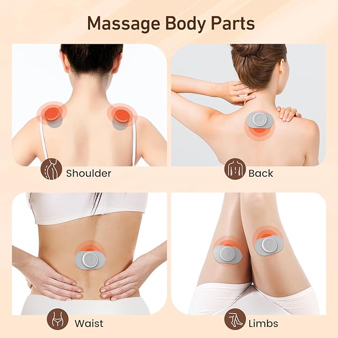 Wireless TENS Unit, Health Expert,Protable Massager,Muscle Stimulator with LCD Screen and Charging Box