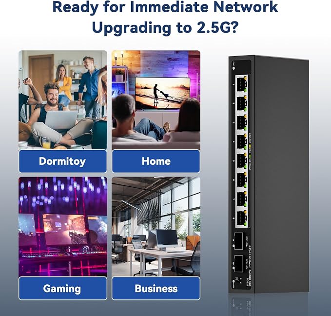 10 Port 2.5Gb Unmanaged Ethernet Switch - Image 8