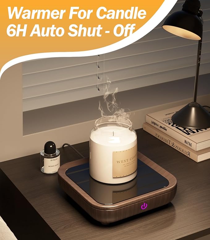 Kepwam Coffee Mug Warmer Smart Cup Warmer - Excellent Heating & Highest Temp Setting & Light Indicator, Coffee Warmer for Desk Auto Shut Off, Candle Warmer Plate for Beverage, Gifts for Women Men Mom