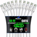 Maximm Cat 6 Ethernet Cable 12 ft by MaximmCable