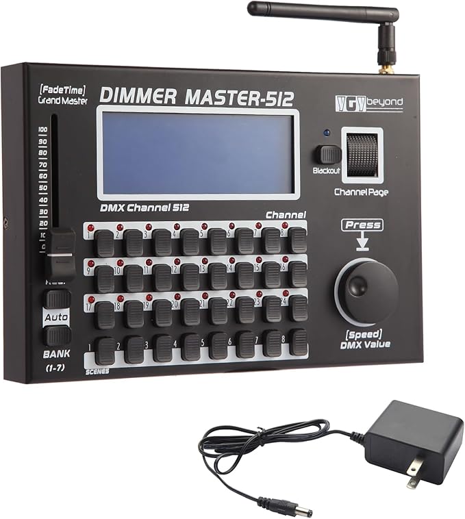 Ygybeyond Wireless DMX Controller, DMX512 Controller,512Channel,Stage Lighting Equipment & Accessorie For Dj, Ktv, Large Concert, DMX Light Controller (512 channel DMX-512)