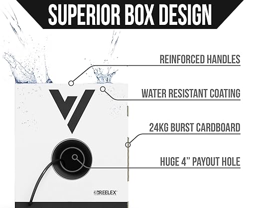 Voltive 18/6 Shielded Low Voltage Wire, Riser CL3R, Black, 500ft - 18AWG, 6 Conductors, Overall Shield, Stranded Bare Copper, UL Listed - V-1256-2