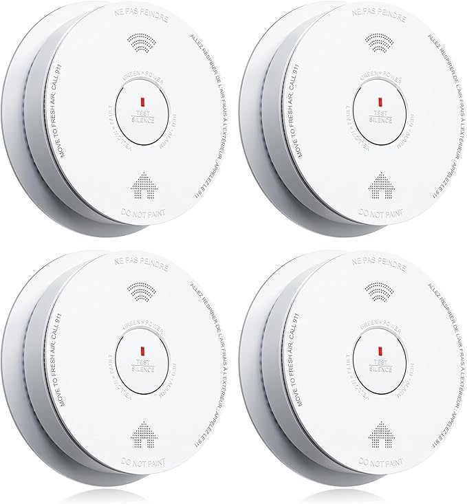SITERWELL Smoke Detector 10 Year Battery Operated, Smoke Alarm by SITERWELL