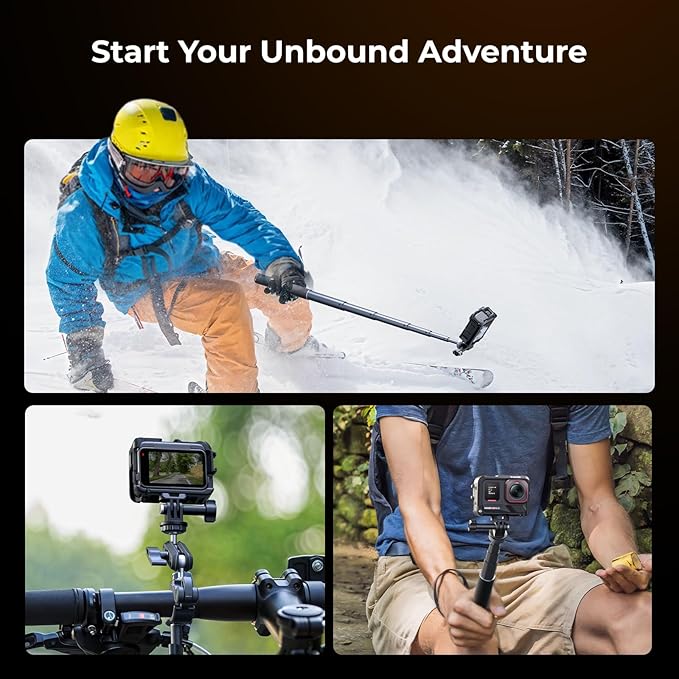 SmallRig Utility Frame Cage for Insta360 Ace Pro 2 / Ace Pro, Supports Horizontal and Vertical Shooting, Action Camera Mounting Frame with Mounting Claw and Cold Shoe for Video Light Microphone - 5000