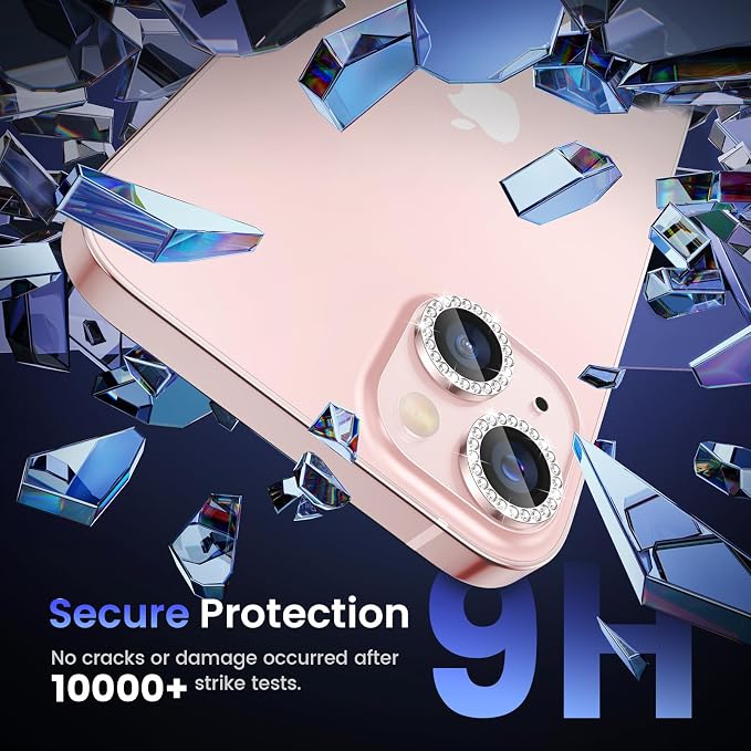 Tensea for iPhone 13 mini/iPhone 13 Camera Lens Protector, 9H Tempered Glass - Image 4