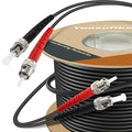 100ft / 30m Outdoor Armored OD-5mm OM1 ST to ST Fiber Cable, ST-ST Fiber Optic by Yunsufiberpro