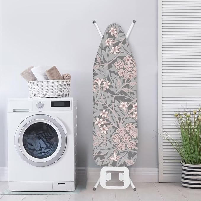 ZCFYGDX William Morris Prints Ironing Board Cover Decor, Resist Scorching & Staining, Easy Install Resistant Elastic Edges,3 Nylon Buckle Fasteners Straps,Relaxing Breathable Ironing Experience M
