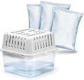 HUMYDRY Moisture Absorber Dehumidifier for Home, Compact Pack of 1 Device of 8.8 Oz With 3 Pre Measured Refills, Fragrance Free Humidity Absorber For Closets Bathroom Bedroom, Ideal For Small Spaces