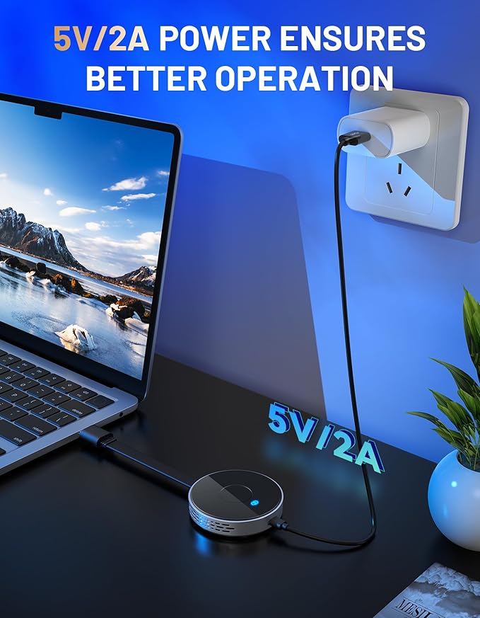 VJZFA Wireless HDMI Transmitter and Receiver 98FT/30M, 4K Decode 1080P@60Hz Ultra HD Video Output, Plug&Play 5G+2.4G for Streaming Video, Audio and File to Monitor from PC/Projector/TV Box/Laptop