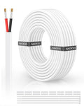 NAOVEO 16 Gauge Wire 2 Conductor Electrical Wire, 16 AWG Stranded PVC Tinned Copper Cable, Flexible/Low Voltage Automotive Wiring for LED Lamps, Marine, Speaker, Appliances (30FT)