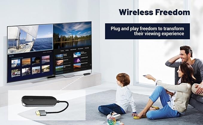 IShare iOS Wireless HDMI Display Adapter,Wireless hdmi Display Adapter,4k 1080p WiFi Streaming Movies Device Receiver Dongle for iPhone iPad,Supports high-Definition Video Synchronization. (2)