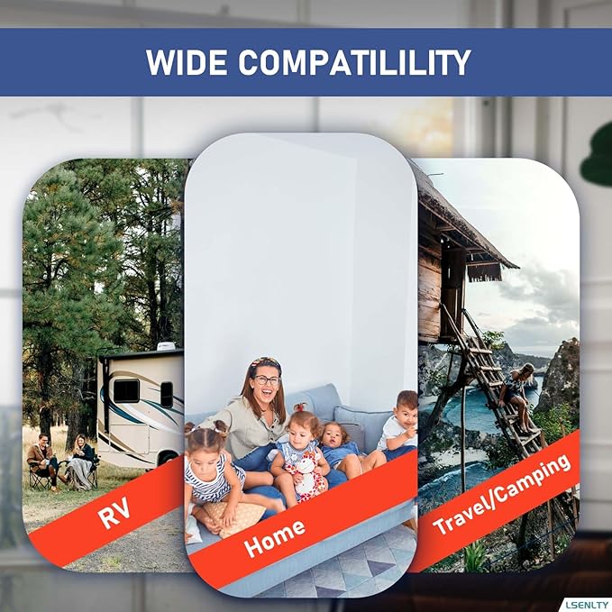 LSENLTY Carbon Monoxide Detectors Plug in, 3-in-1 CO Detector (Temp, Humidity and CO Gas), HD Color Screen Carbon Monoxide Detectors with Remind Function and Selftest Function for Hotel RV, 2 Pack