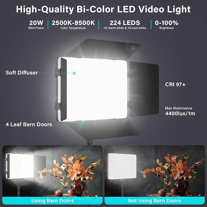 Unicucp 2 Pack Led Video Light Panel Lighting Kit - Image 2
