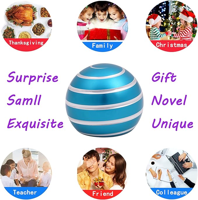 Desk-Fidget-Toys for Kinetic-Toy: Cool-Gadgets Cool-Stuff for Adults Kids Teens, Spinning Up to 180 Seconds, Stress Relief Toy for Optical-Illusion Gift for Office School Home Women Men