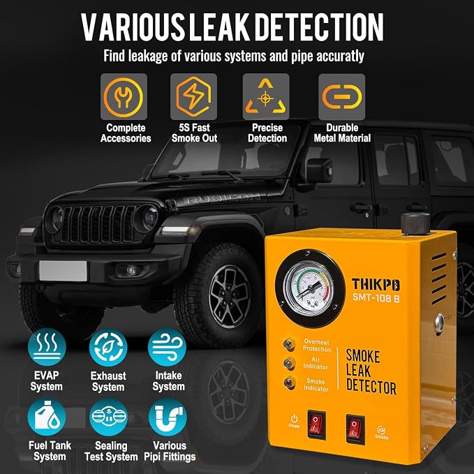 Smoke Machine Automotive Built-in Air Pump, Professional Smoke Leak Detector - Image 2