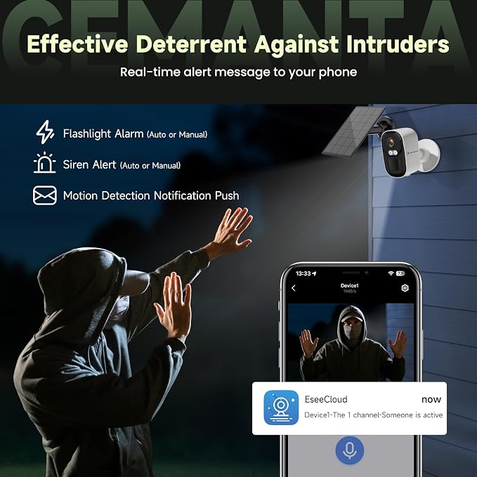 2K Security Camera Wireless Outdoor, Free Cloud Storage, 2.4G/5Ghz WiFi - Image 7