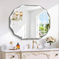 GLASHOM Frameless Bathroom Mirror, 30x36 inch Vanity Mirror Beveled Edge Wall Mounted, Modern Frameless Mirror for Bathroom, Living Room, Entryway Mirror Horizontal or Vertical