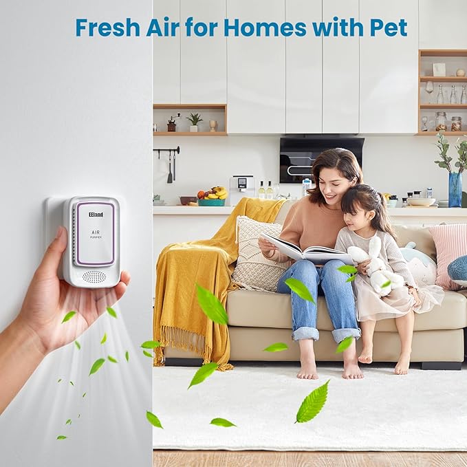 Cat Litter Deodorizer Plug in (4 Pack) - Ozone-Free Negative Ion Air Purifier for Litter Box, Compact Odor Eliminator for Strong Pet Odors, Quiet Air Freshener for Home, Bedroom, Kitchen