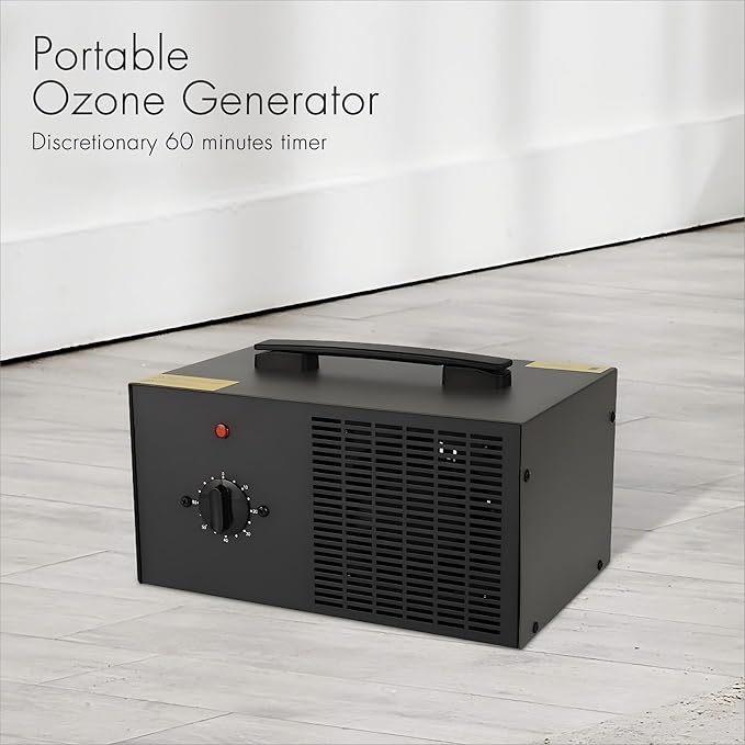 Industrial Ozone Machine 16000mg/h High Output Air Cleaner, Removes Odors, for Smoke, 60-Min Timer for Large Spaces, Ideal for Commercial & Home Use