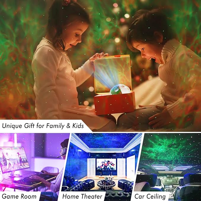 SHJQJJLBCQ Galaxy Light Projector for Kids and Adults - Astronaut Night Light for Bedrooms and Playrooms - Star Ceiling Decoration