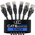 Ultra Clarity Cables Cat6 Ethernet Cable 6 Feet 6 Pack, High-Speed 10Gbps 500Mhz by UltraClarityCables