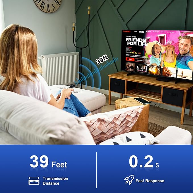 BN59-01357A Solar Voice Remote for Samsung TVs - Compatible with Frame/Neo QLED 4K/8K UHD Smart TVs (VG-TM2180ES/ZA), 3 App Shortcuts & Solar Charging