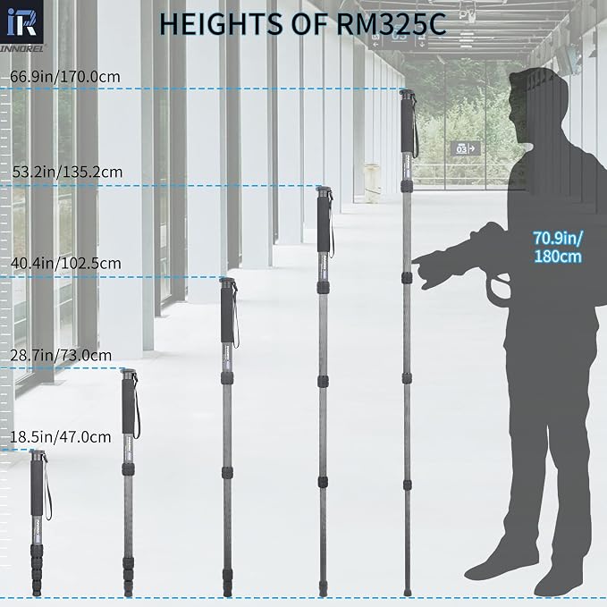 Carbon Fiber Camera Monopod INNOREL RM325C Professional Portable Compact - Image 5