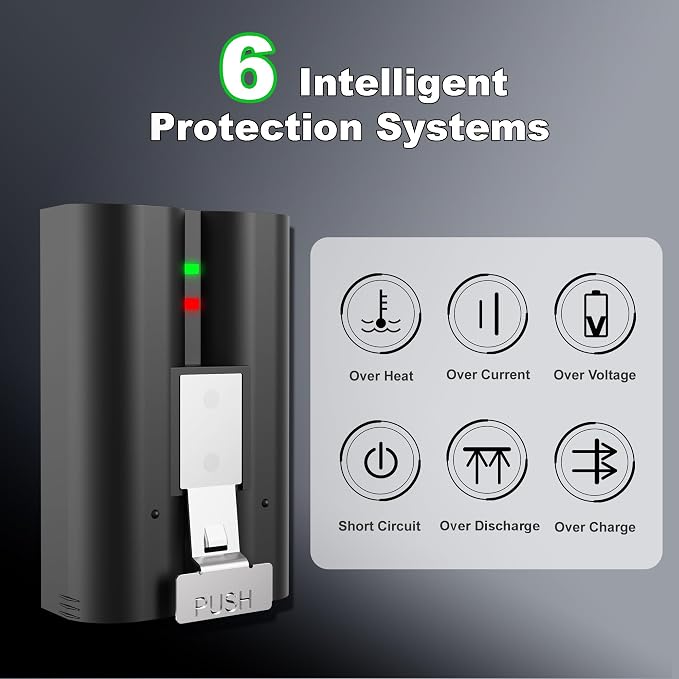 4-Pack Replacement Battery for Ring Doorbell - 7200mAh Rechargeable Camera - Image 7