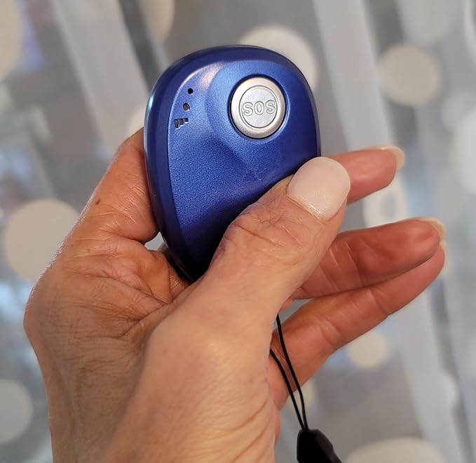SkyAngel~Wave | One Payment for Life | Mobile Cellular Alert | Fall Detection | Waterproof | Call and Speak to 911 | Life Guardian Alert Two Way Voice | No Subscription | No Cellphone Needed (Blue)