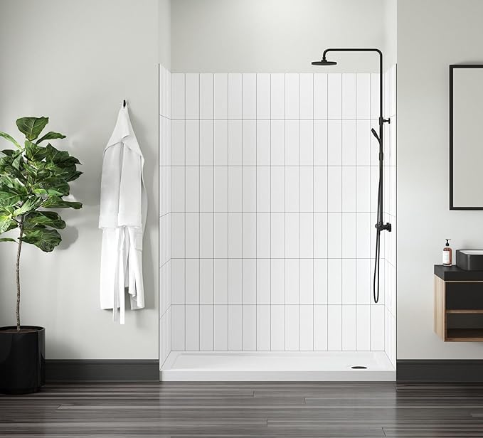 Miseno MSW786036 Readyset 78" X 60" X 36" Five Panel Alcove Shower Wall Kit