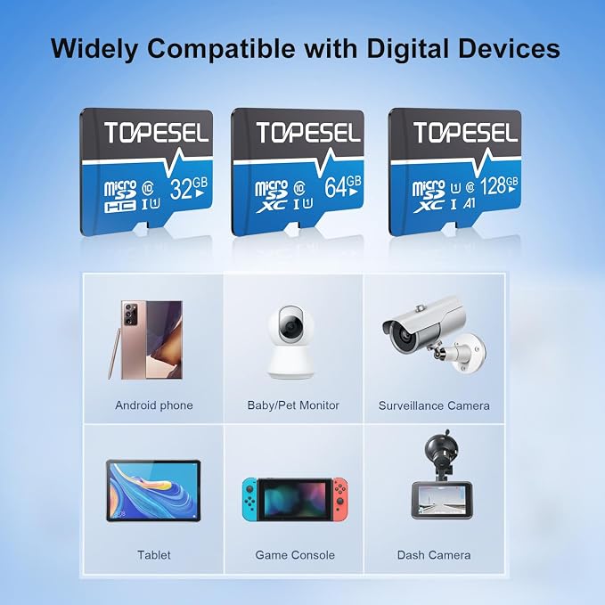 TOPESEL 64GB Micro SD Card SDXC Memory Cards UHS-I TF Card Class 10 - Image 7