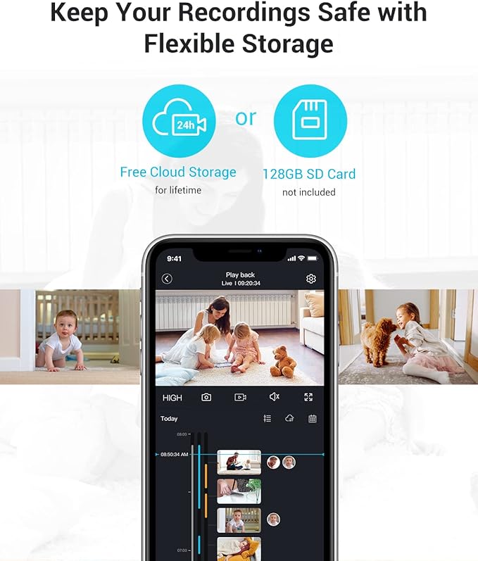 blurams Indoor Cameras for Home Security, 2K Pet Camera - Image 7
