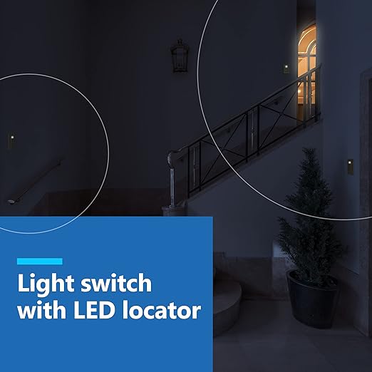 LIDER Minimalist Design Matte Finish Lighted 4-Way Decorator Light Switch, Four Way Frameless Rocker Switch, Residential/Commercial Grade, 15A 120V/277V, UL Listed, LS15-4W-I, Ivory