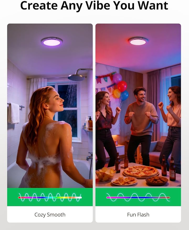 Bojim Rechargeable RGB Waterproof Shower Ceiling Light - Image 4