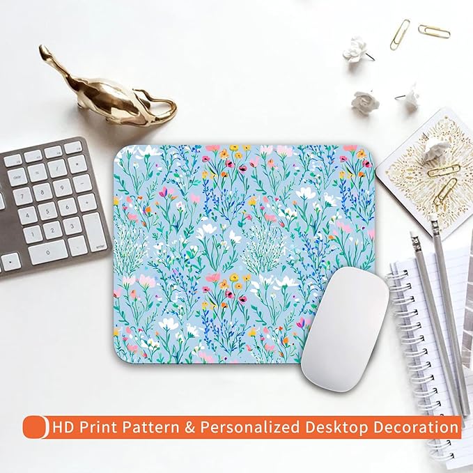 Armanza Square Mouse Pad Plants,Personalized Premium-Textured Custom Mouse Mat Design,Washable Mousepad Lycra Cloth,Non-Slip Rubber Base Computer Mouse Pads for Wireless Mouse