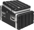 Sound Town Lightweight and Compact 6U ATA ABS Rack Case, with Slant Mixer Top, 21" Depth, 10U Top and 6U Side Spaces (STMR-A10X6U)