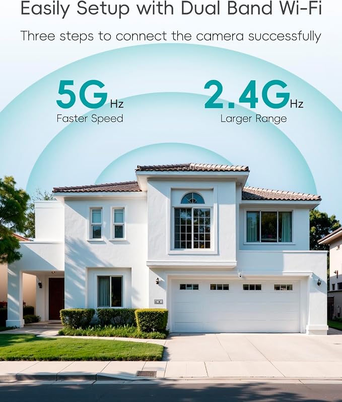 ZUMIMALL 2K Wired Outdoor Camera, 2.4G/5G WiFi Security Camera, 24/7 Recording - Image 6