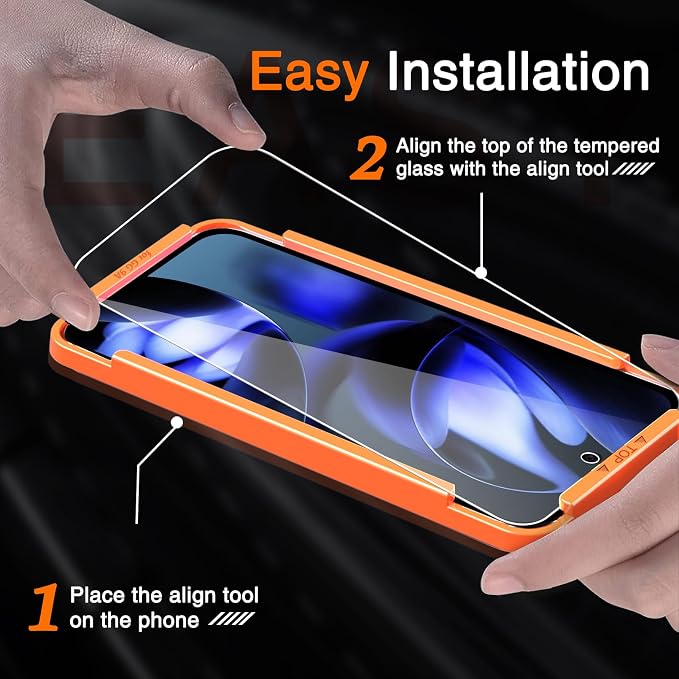 Milomdoi 3 Pack Tempered Glass for Google Pixel 9A Screen Protector - Image 4