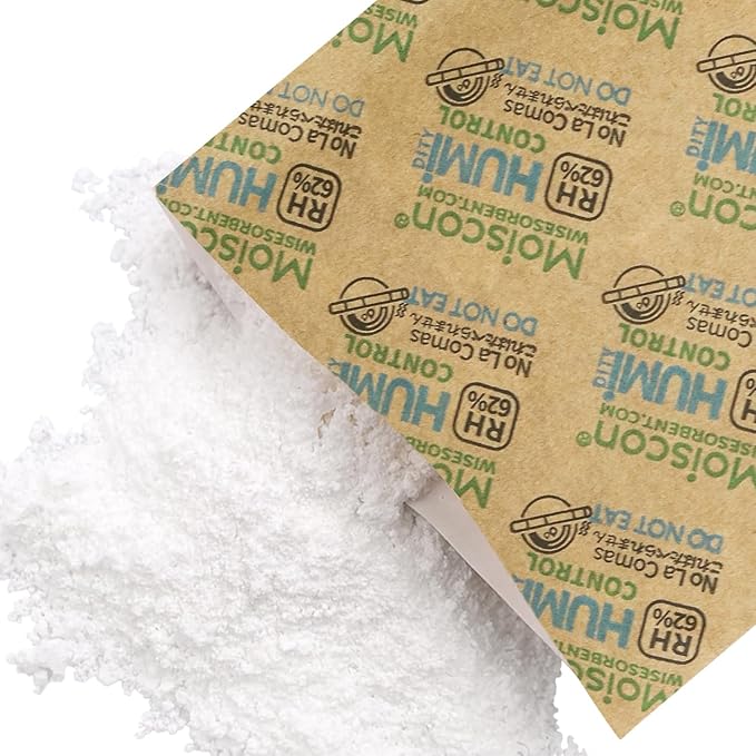 Wisesorb Size 67 62% Two-Way Humidity Control Packs for Storing 1 lb, 67 Gram 15 Pack Moisture Control Packets Individually Wrapped, Humidifier Packs for Storage Containers