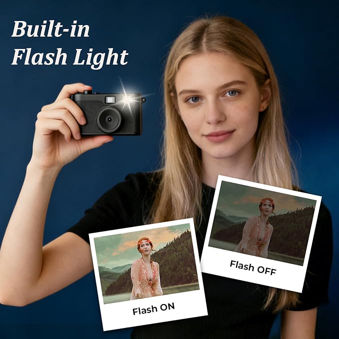 Screen Free Digital Camera, Reusable 12MP Vintage Digital Camera - Image 6